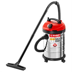 Пылесос хозяйственный ЗУБР ПУ-30-1400, 1400 Вт, сухая/влажная уборка, сила всасывания 300 Вт, бак 30 л, ПУ-30-1400 М3 - фото 15058121