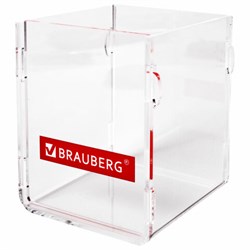 Стакан под письменные принадлежности BRAUBERG, 10х7,5х7,5 см, 505920 - фото 15058249