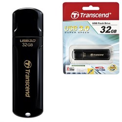 Флеш-диск 32 GB, TRANSCEND Jetflash 700, USB 3.0, черный, TS32GJF700 - фото 15058269