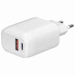 Зарядное устройство быстрое сетевое (220 В) USB QC3.0+Type-C PD 20 Вт, 3 А, RED LINE, УТ000036039 - фото 15058361