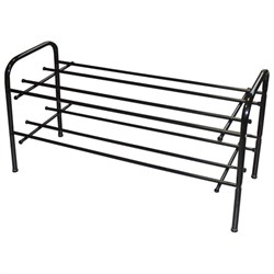 Полка для обуви "ПО-2/70", 700х265х395 мм, 2 полки, металл, чёрная - фото 15058458