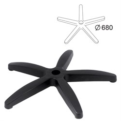 Пятилучие для кресла, нагрузка до 120 кг, диаметр 680 мм, пластиковое - фото 15058495