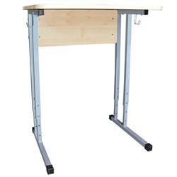 Стол-парта 1-местный регулируемый "Умник", 600х500х640-760 мм, рост 4-6, серый каркас, ЛДСП клён - фото 15058696