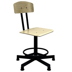 Стул кресло кассира, швеи, ресепшен РС37/РС67ЛФ, на винте, без подлокотников, фанера - фото 15058729