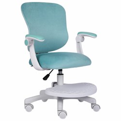 Кресло детское с подставкой для ног BRABIX "Sky MG-206", велюр, голубое, 533155 - фото 15058786