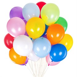 Шары воздушные 30 см, 30 штук, "ЯРКИЕ ЦВЕТА", ассорти, BRAUBERG KIDS, 591885 - фото 15058840