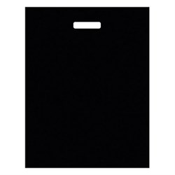 Пакет с вырубной ручкой ПВД, 57х44 см, "Черный", 80 мкм, 601854 - фото 15058995