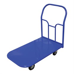 Тележка грузовая платформенная 4-х колесная ТП2 (грузоподъемность - 300 кг, колеса на литой резине D=125 мм) - фото 15059007