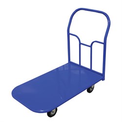 Тележка грузовая платформенная 4-х колесная ТП5 (грузоподъемность - 450 кг, колеса на литой резине D=160 мм) - фото 15059008