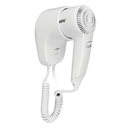Фен для волос настенный SONNEN HD-1288, 1200 Вт, пластиковый корпус, 2 скорости, белый, 604196 - фото 15059122
