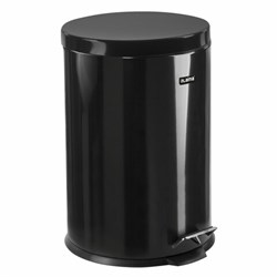 Ведро мусорное с педалью 20 литров "Classic", ЧЕРНОЕ ГЛЯНЦЕВОЕ, металлическое, со съемным внутренним ведром, LAIMA, 604945 - фото 15059163