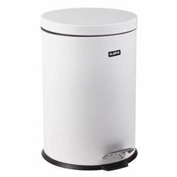 Ведро мусорное с педалью 12 литров "Classic", БЕЛОЕ ГЛЯНЦЕВОЕ, металлическое, со съемным внутренним ведром, LAIMA, 604948 - фото 15059164