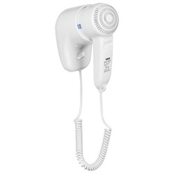 Фен для волос настенный BXG-1200H1, 1400 Вт, пластик, 2 скорости, белый - фото 15059235