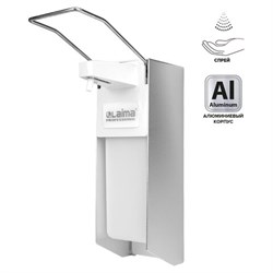 Дозатор локтевой для антисептика и дезинфицирующих средств, с еврофлаконом 1 л, LAIMA, металл, 605707 - фото 15059237