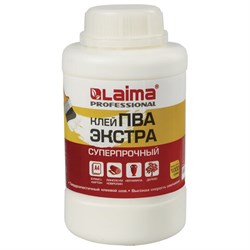 Клей ПВА Экстра Суперпрочный 1 кг (керамика, ткань, кожа, дерево, бумага, картон), LAIMA, 606432 - фото 15059286