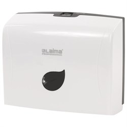 Диспенсер для полотенец LAIMA PROFESSIONAL ECO (Система H2), Z-сложения, белый, ABS-пластик, 606547 - фото 15059306