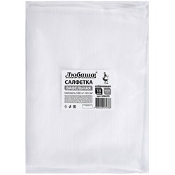 Салфетки ВАФЕЛЬНЫЕ отбеленные, 45х60 см, плотность 160(±10) г/м2, КОМПЛЕКТ 10 шт., ЛЮБАША, 606635 - фото 15059317