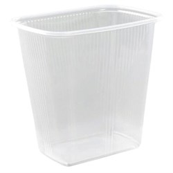 Одноразовый контейнер 500 мл, КОМПЛЕКТ 100 шт., БЕЗ КРЫШКИ, 108х82 мм прозрачные, ПП, ЮПЛАСТ, ЮУПМ2595 - фото 15059372