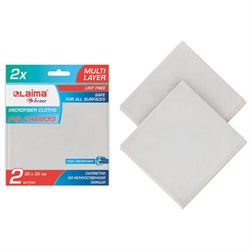 Салфетка из ИСКУССТВЕННОЙ ЗАМШИ, КОМПЛЕКТ 2 шт., 30х30 см, АВТО/ДОМ, "CHAMOIS" для полировки, стекла, оптики, очков, 200 г/м2, LAIMA, 607788 - фото 15059399