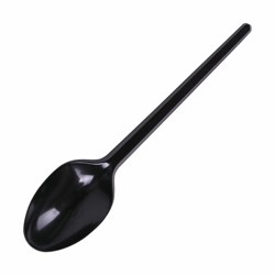 Ложка столовая одноразовая пластиковая 165 мм, черная, КОМПЛЕКТ 100 шт., СТАНДАРТ, LAIMA, 607833 - фото 15059411