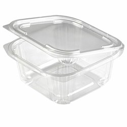 Одноразовый контейнер квадратный 750 мл С КРЫШКОЙ ЮП-РКСП, КОМПЛЕКТ 300 шт., прозрачный ПЭТ, ЮУПМ6014 - фото 15059439