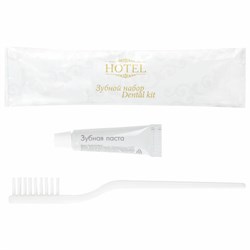 Зубной набор КОМПЛЕКТ 300 шт., HOTEL, (зубная щётка + зубная паста 4 г) саше, флоупак, 24865 - фото 15059446