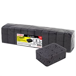 Губки для посуды 9,5х7х3,5 см, КОМПЛЕКТ 10 шт., BIG BLACK, КРУПНОПОРИСТЫЙ поролон с абразивным слоем, LAIMA, 608650 - фото 15059539