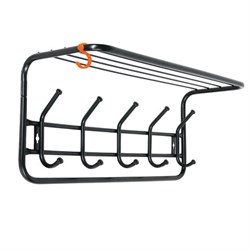 Вешалка настенная с полкой "ВСП6", 265х600х220 мм, 5 крючков, металл, черная, ВСП 6 Ч - фото 15059650