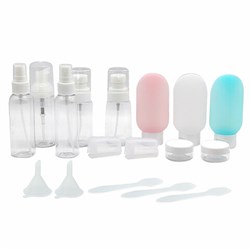 Дорожный набор флаконов в косметичке, 10 флаконов (3х60 мл / 5х50 мл / 2х10 мл), DASWERK (ДАСВЕРК), 609303 - фото 15059704