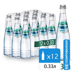 Вода негазированная минеральная ЧЕРНОГОЛОВКА, 0,33 л, стеклянная бутылка - фото 15059889