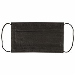 Маски одноразовые КОМПЛЕКТ 50 штук, короб, 3-х слойные, черные, SANITERRA - фото 15060087