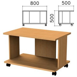 Стол журнальный "Монолит", 800х500х500 мм, цвет бук бавария, ЖМ02.1 - фото 15060230