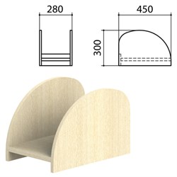 Подставка под системный блок "Канц", цвет дуб молочный, ПК01.15 - фото 15060271