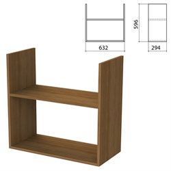 Полка навесная настенная "Бюджет", 632х294х596 мм, орех французский, 402668-190 - фото 15060292