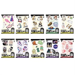 Наклейки виниловые, 49-53 шт., 9 листов, А6, "ЗАБАВНЫЕ ДИЗАЙНЫ", АССОРТИ, NALEPKING - фото 15060652