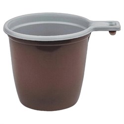 Чашка одноразовая для чая кофе 200 мл, UPAX UNITY, КОМПЛЕКТ 1000 шт. (20 упаковок по 50 шт.), бело-коричневая - фото 15060829