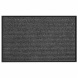 Коврик придверный 50х80 см, СЕРЫЙ, влаго-грязезащитный, 430 г/м2, ребристый, ЛЮБАША СТАНДАРТ, 701033 - фото 15060873