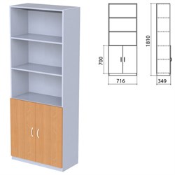 Шкаф полузакрытый "Бюджет", 716х349х1810 мм, груша ароза (КОМПЛЕКТ) - фото 15061465