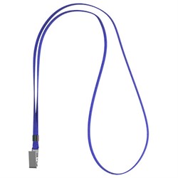 Лента для бейджей ERICH KRAUSE, 42 см, металлический клип, синяя, 63716 - фото 15065013