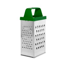 Терка 4 грани 18,2х6,2х8,5 см, белая жесть с пластиковой ручкой, BOOMHOUSE (БумХаус) Basic, 701860 - фото 15069036