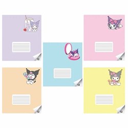 Тетрадь 12 л. CENTRUM клетка, обложка картон, "Kuromi" (микс в спайке), 74787 - фото 15070497