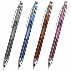 Ручка шариковая автоматическая с грипом BRAUBERG "STYLE RT", СИНЯЯ, игольчатый наконечник 0,7 мм, линия письма 0,35 мм, 144324 - фото 15074172