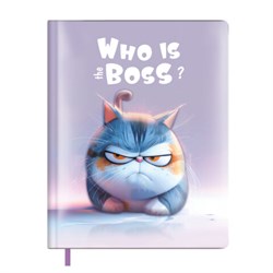 Дневник 1-11 класс 48 л., обложка кожзам (твердая с поролон), 3D-элемент, BRAUBERG, "Суровый кот", 107221 - фото 15081022