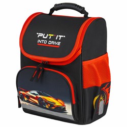 Ранец ПИФАГОР BASIC, 1 отделение, 3 кармана, эргономичная спинка, "Cool wheels", 35х28х18 см, 272045 - фото 15081149