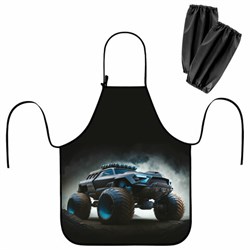 Фартук с нарукавниками для уроков труда ЮНЛАНДИЯ, регулировка по росту, 46х54 см, "Space driver", 273634 - фото 15081212