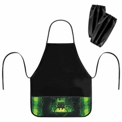 Фартук с нарукавниками для уроков труда BRAUBERG, 3 кармана, 46x54 см, "Digital spider", 273644 - фото 15081217