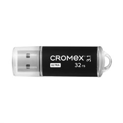 Флеш-диск 32 GB, CROMEX (КРОМЕКС) Ultra USB 3.1, металлический корпус, черный, 514163 - фото 15083454