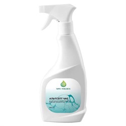 Антисептик для рук и поверхностей спиртовой (60%) с распылителем 500 мл, АЛЬТСЕПТ ЧАС, дезинфицирующий, жидкость - фото 15083981