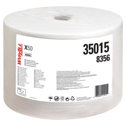 Протирочный нетканый материал KIMBERLY-CLARK Wypall X50, 1100 листов в рулоне, 24,9х34 см, белый, 8356 - фото 15083992