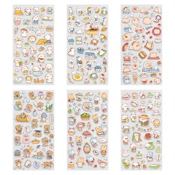 Наклейки декоративные "Милые животные", 17,5х9 см, ассорти 6 видов, FUNSTER (ФАНСТЕР), 6666081 - фото 15093931